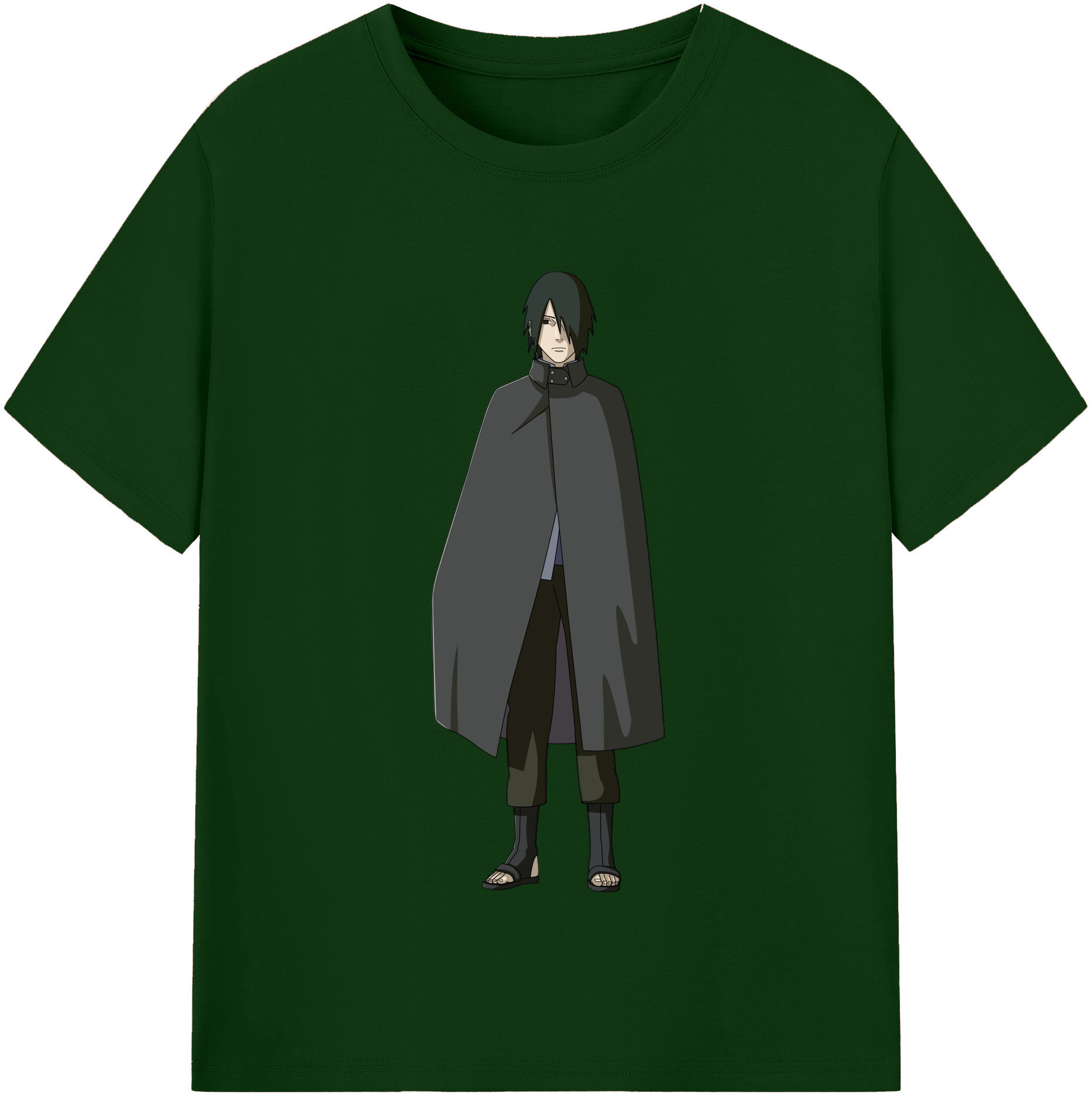 （画像用） NARUTO -ナルト- うちは サスケ Uchiha Sasuke 綿100％半袖Tシャツ（フロントプリント）